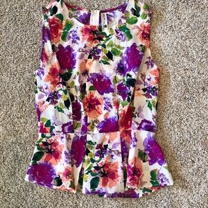 Floral peplum blouse